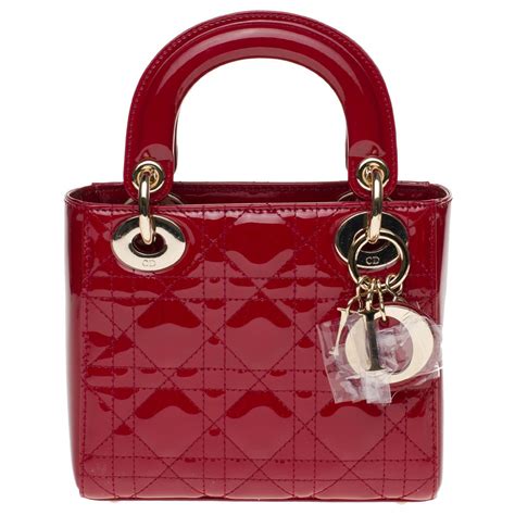 red dior pouch|dior cherry red leather bag.